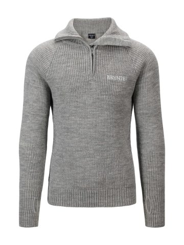 Vlněný svetr Brynje Challenge s vysokým límcem Light Grey